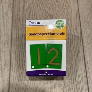 Didax Sandpaper Numerals Montessori